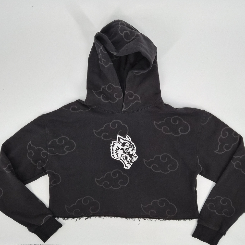 Darc Sport Black Cropped Naruto Floating Hoodie Size L - Picture 1 of 9